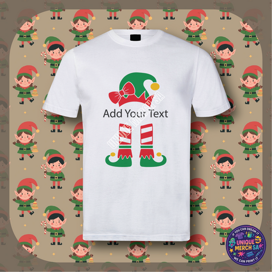 Short Sleeve T-Shirt - Christmas Elf - Custom Girl Elf
