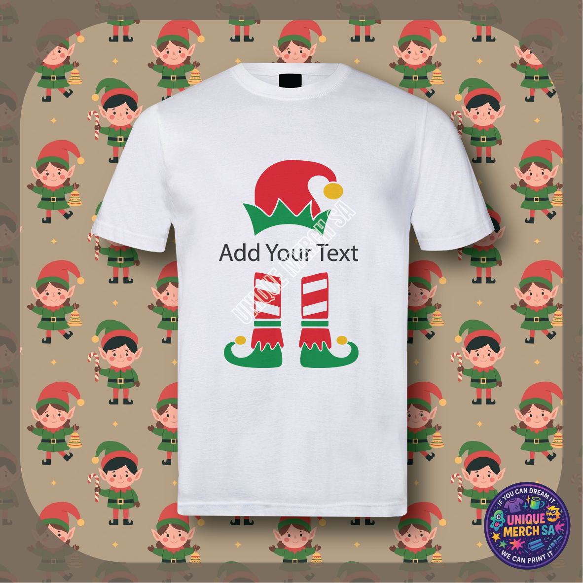 Short Sleeve T-Shirt - Christmas Elf - Custom Boy Elf