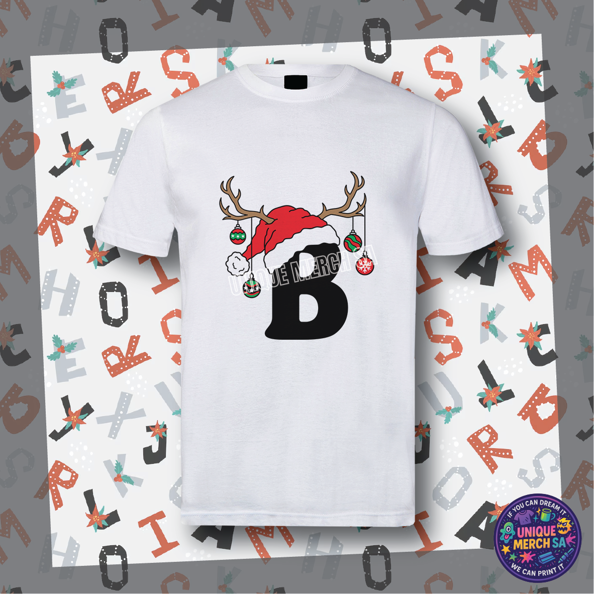 Short Sleeve T-Shirts - Personalised Christmas Tee - B