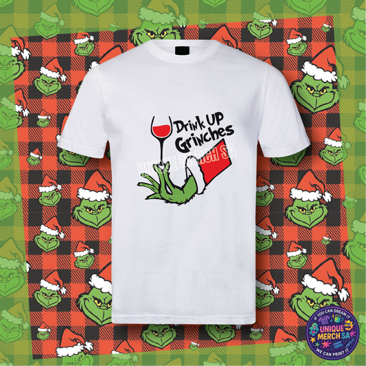 Short Sleeve T-Shirt - Grinchmas - Drink Up Grinches