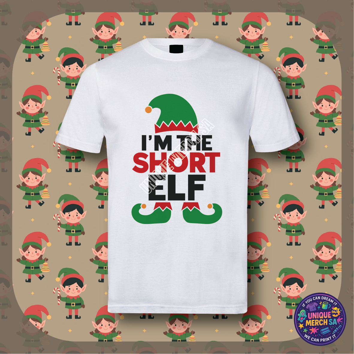 Short Sleeve T-Shirt - Christmas Elf - Short