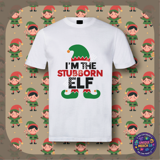 Short Sleeve T-Shirt - Christmas Elf - Stubborn