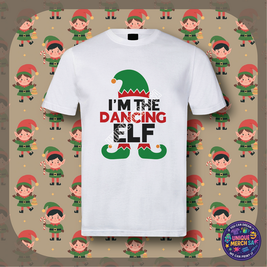 Short Sleeve T-Shirt - Christmas Elf - Dancing