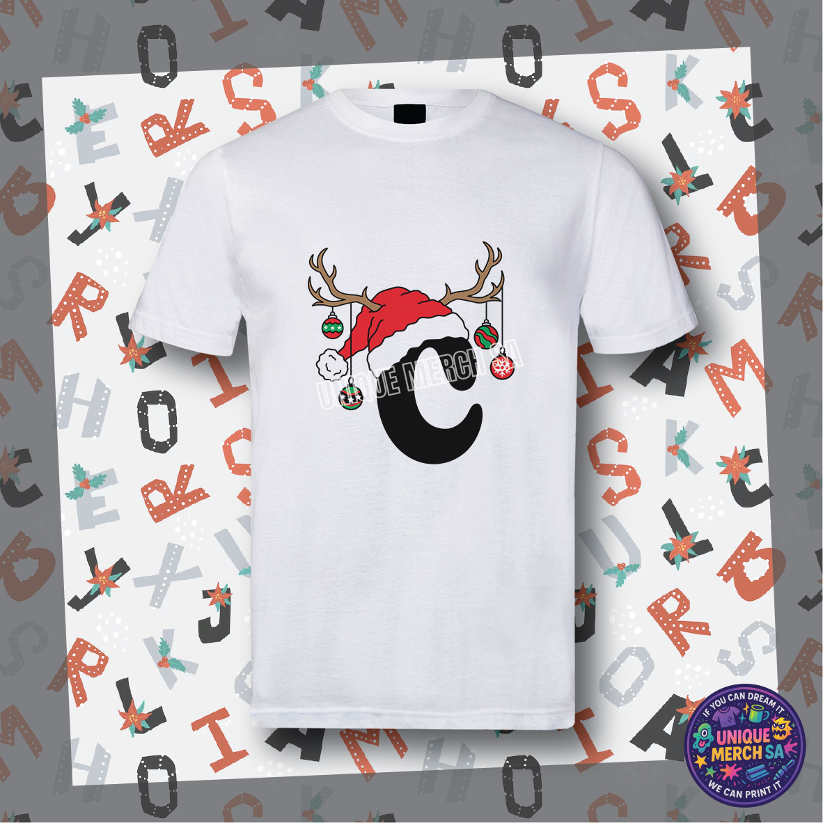 Short Sleeve T-Shirts - Personalised Christmas Tee - C