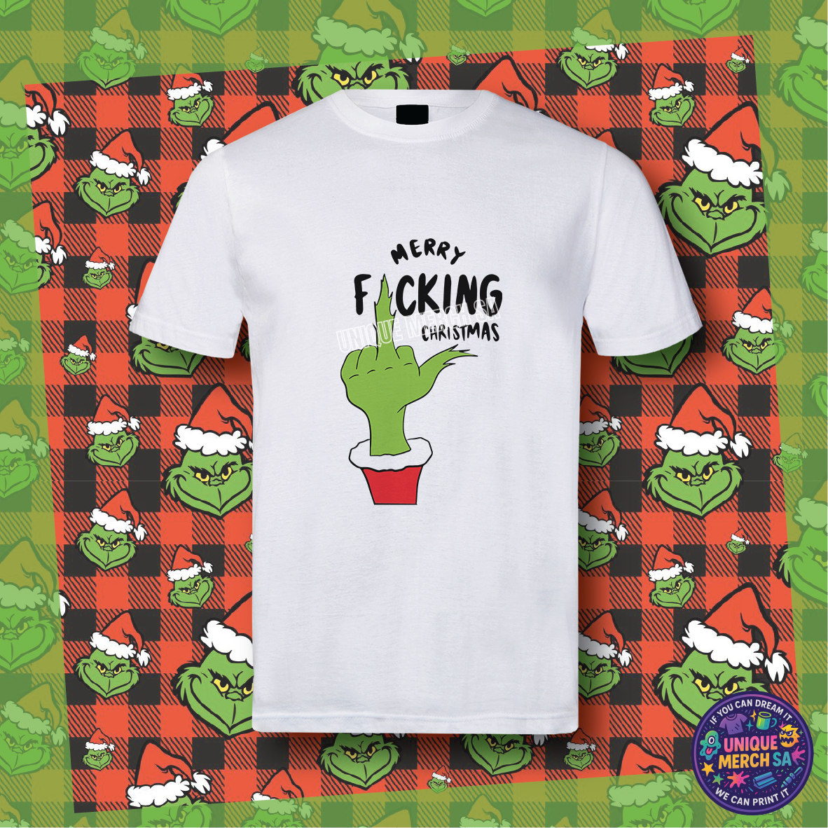 Short Sleeve T-Shirt - Grinchmas - Merry Christmas