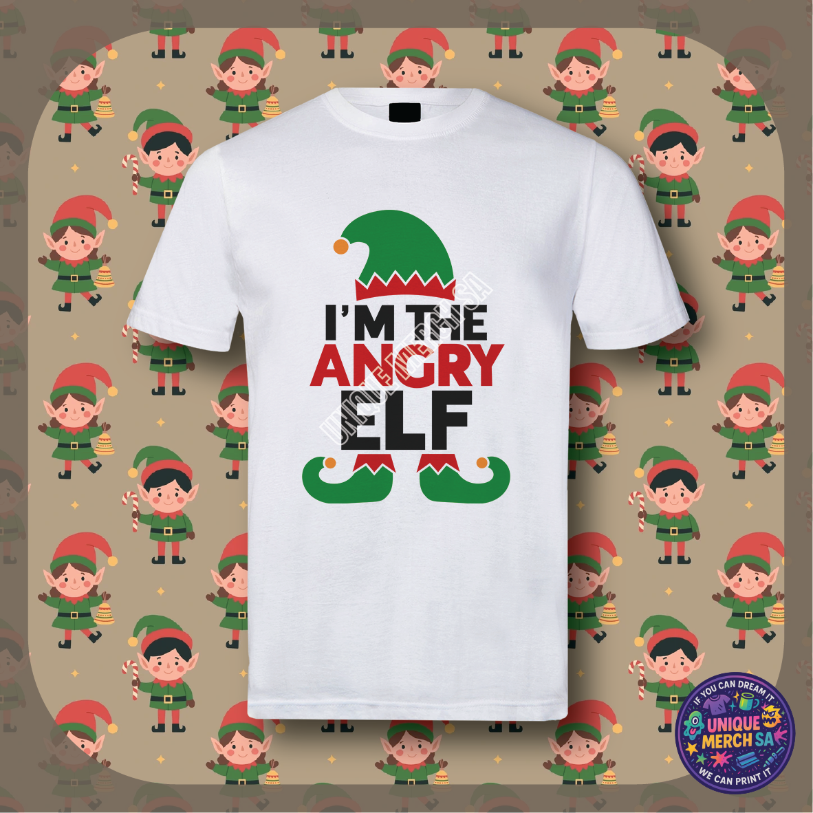 Short Sleeve T-Shirt - Christmas Elf - Angry Elf