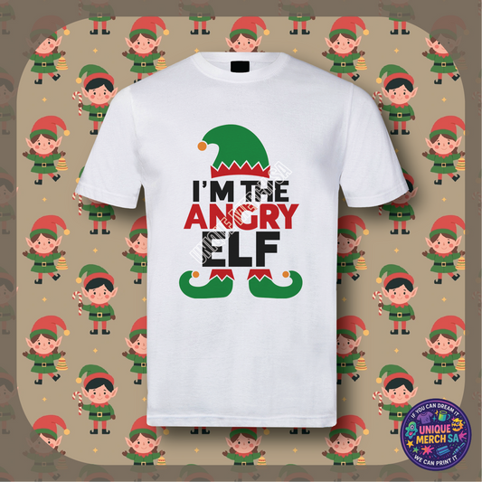 Short Sleeve T-Shirt - Christmas Elf - Angry Elf