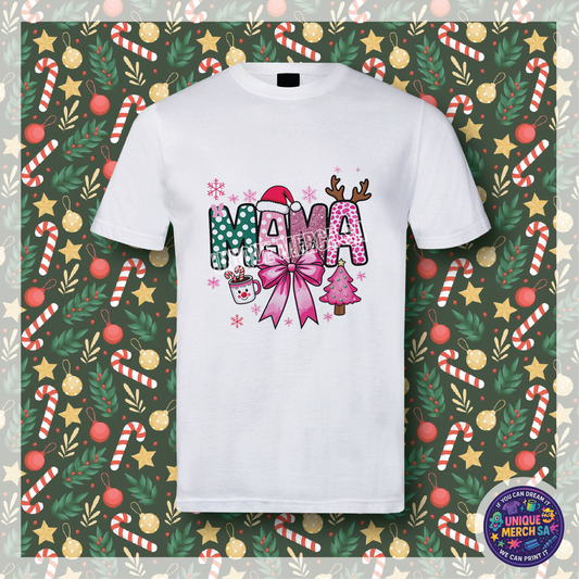 Short Sleeve T-Shirt - Christmas - Mama Pink