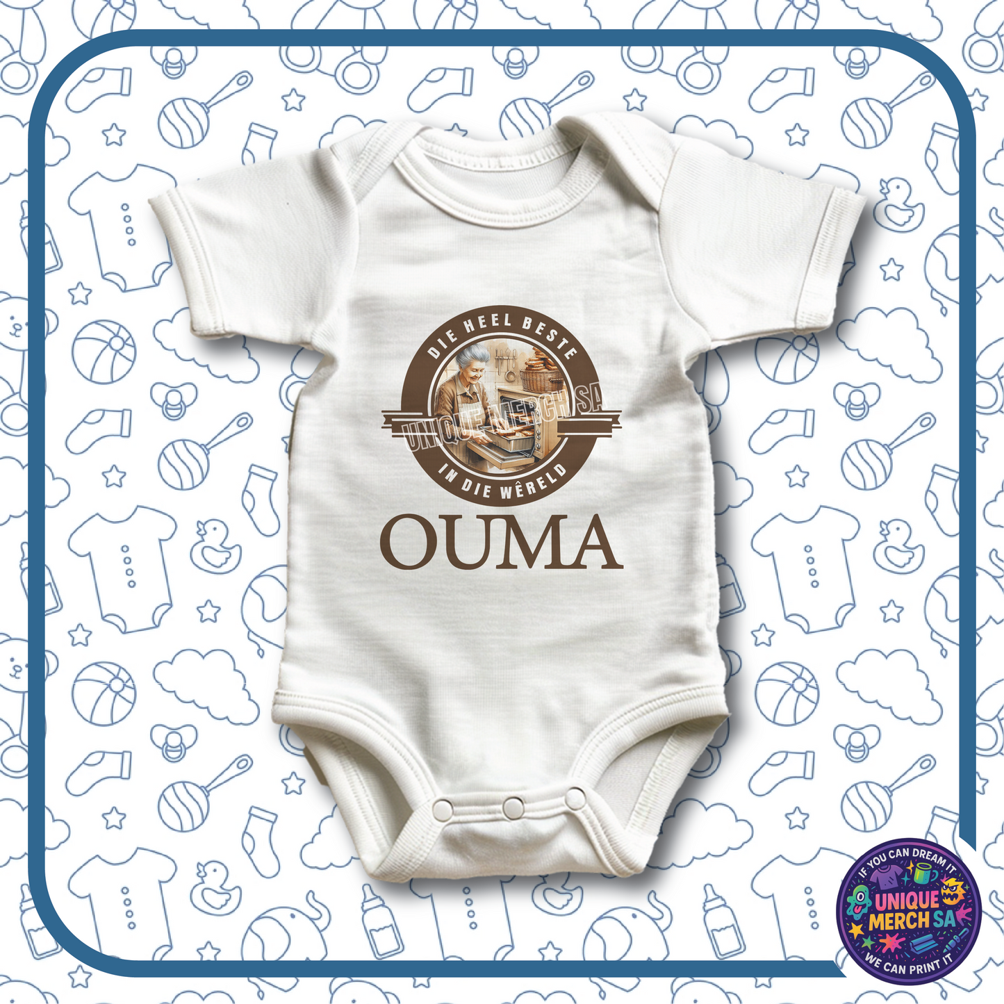 Baby Onesies - Funny Afrikaans - Die Heel Beste Ouma