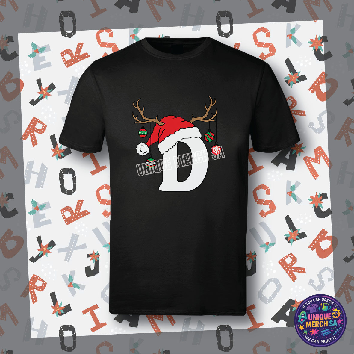 Short Sleeve T-Shirts - Personalised Christmas Tee - D