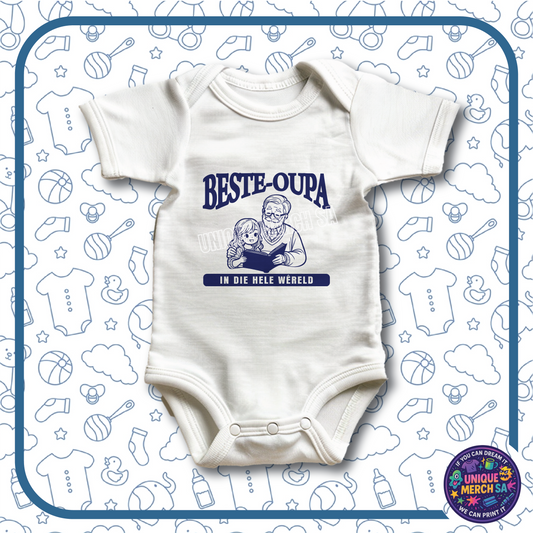 Baby Onesies - Funny Afrikaans - Beste Oupa In Die Wereld