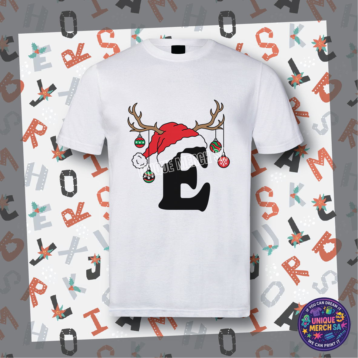Short Sleeve T-Shirts - Personalised Christmas Tee - E