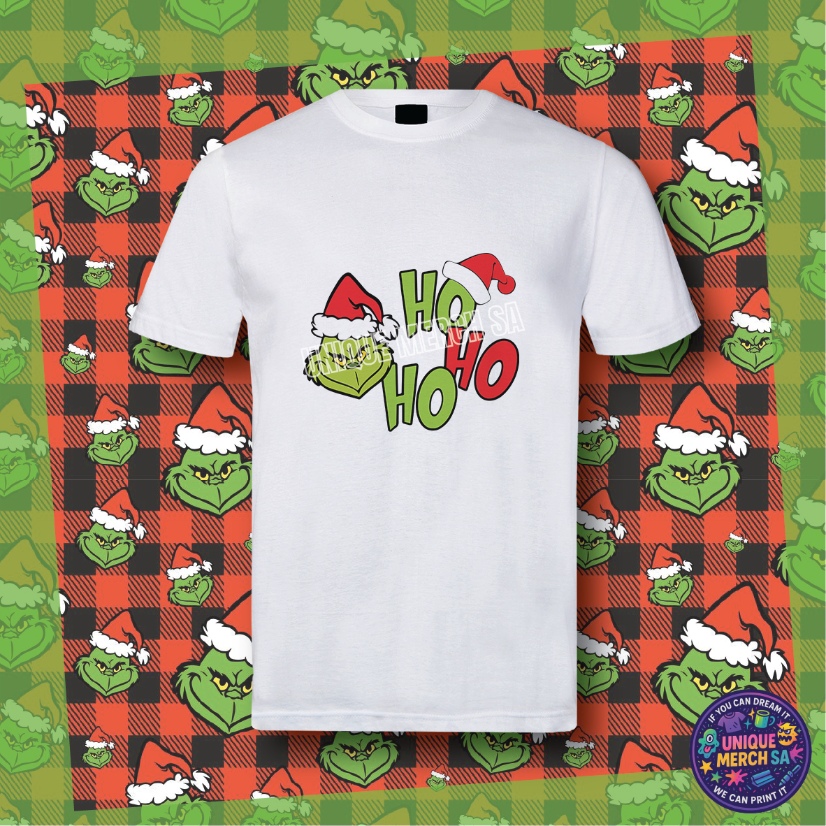 Short Sleeve T-Shirt - Grinchmas - Ho Ho Ho