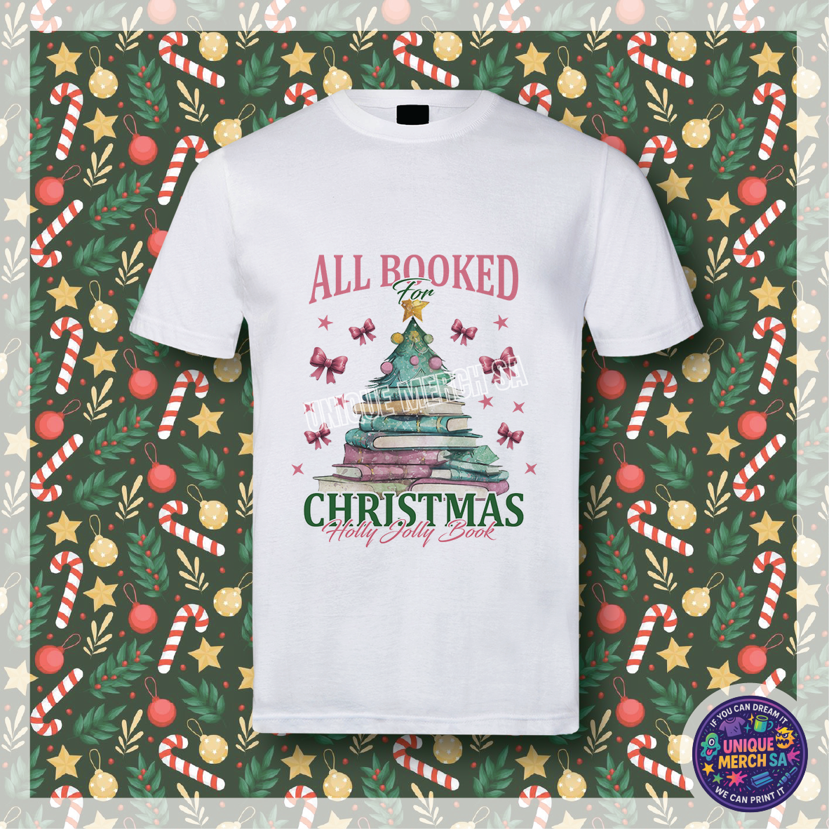 Short Sleeve T-Shirt - Christmas - All Booked For Christmas