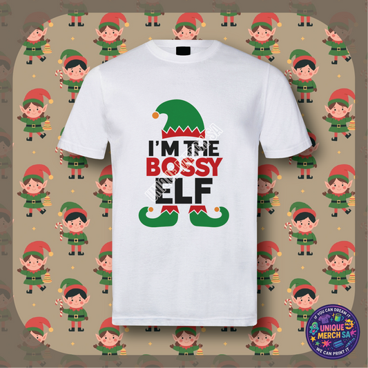 Short Sleeve T-Shirt - Christmas Elf - Bossy Elf