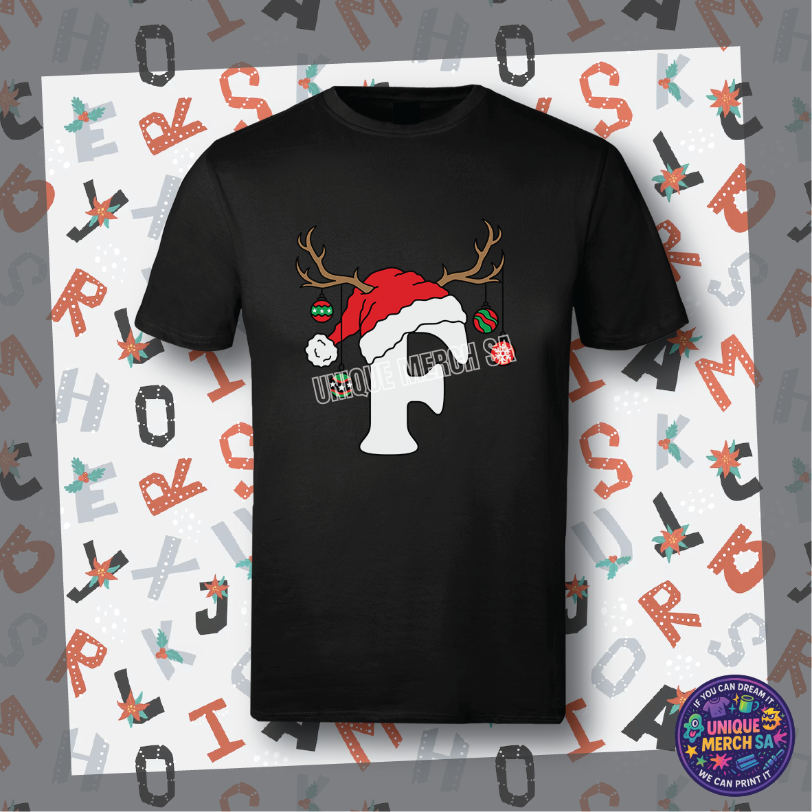 Short Sleeve T-Shirts - Personalised Christmas Tee - F