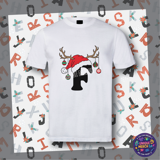 Short Sleeve T-Shirts - Personalised Christmas Tee - F