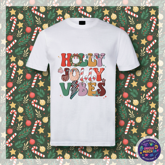 Short Sleeve T-Shirt - Christmas - Holly Jolly Vibes