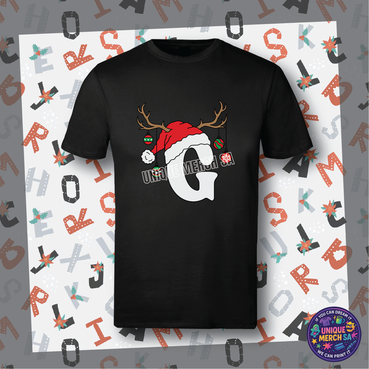 Short Sleeve T-Shirts - Personalised Christmas Tee - G