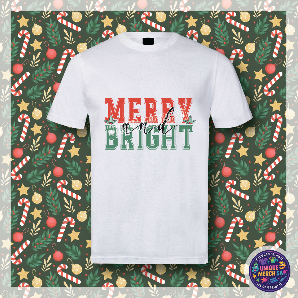 Short Sleeve T-Shirt - Christmas - Merry & Bright 2