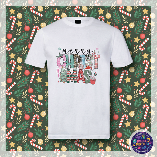 Short Sleeve T-Shirt - Christmas - Merry Christmas Funky