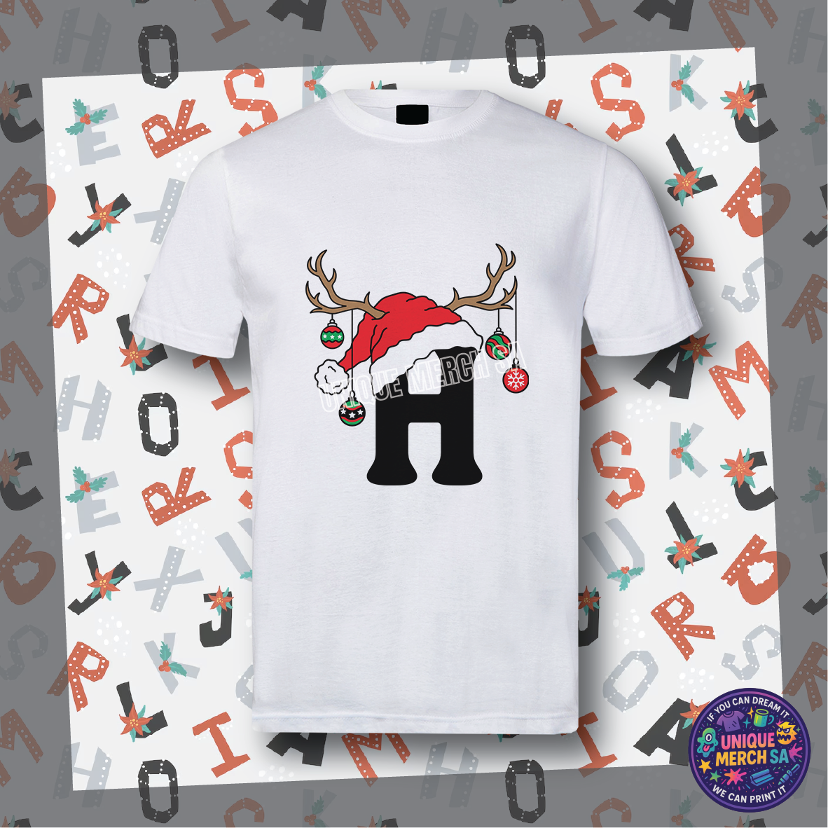 Short Sleeve T-Shirts - Personalised Christmas Tee - H