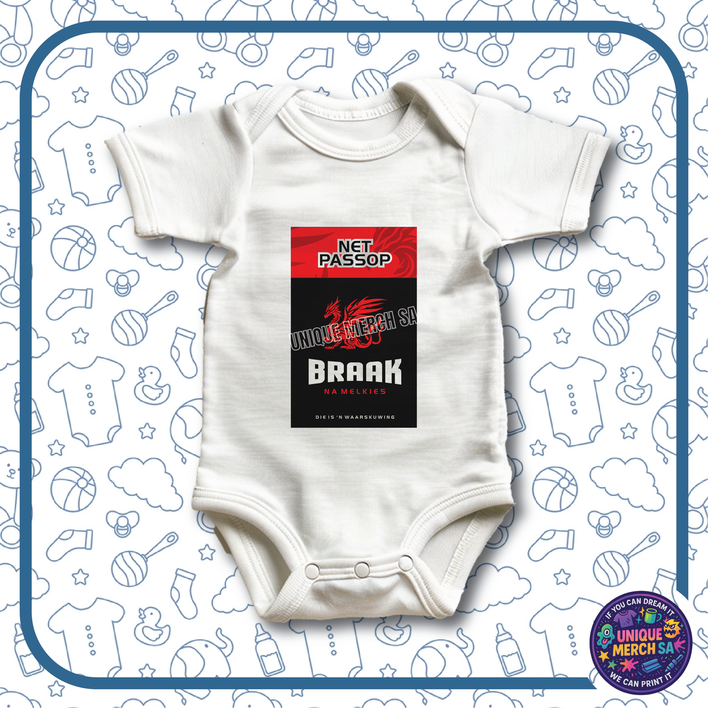 Baby Onesies - Funny Afrikaans - Braak Na Melkies