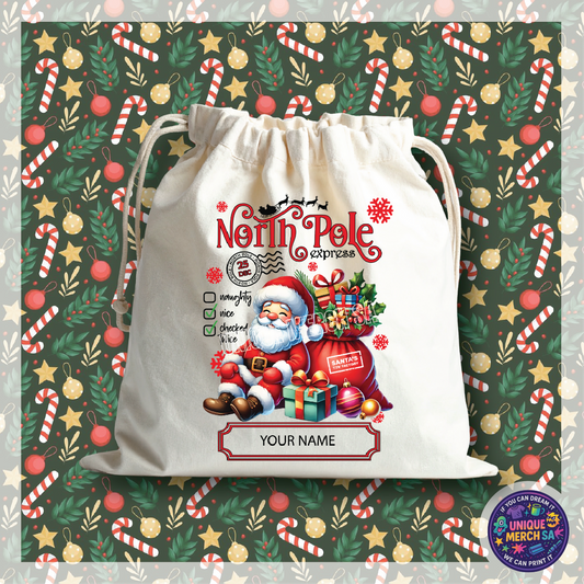 Personalised Christmas Gift Bags - Santa Mail