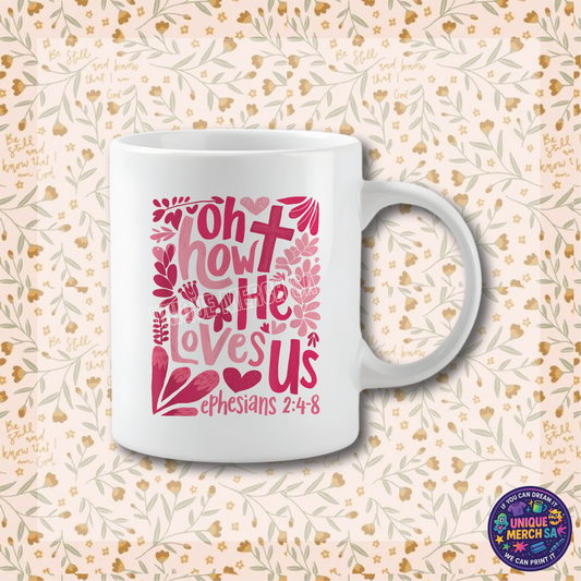 Mugs - Boho Christian Mug - Oh How He Loves Us