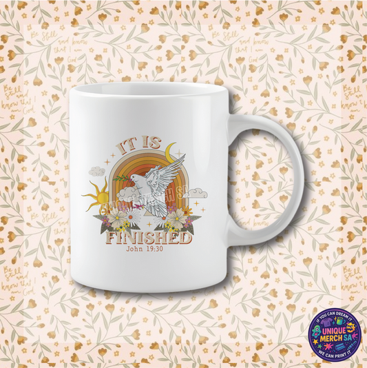 Mugs - Boho Christian Mug - It Is Finished