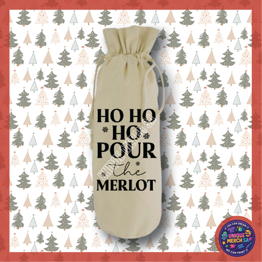 Christmas Wine Bottle Gift Bag - This Might Get You On the Naughty List