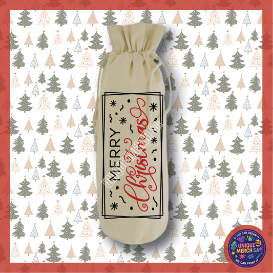 Christmas Wine Bottle Gift Bag - Christmas Time Is Better With Wine
