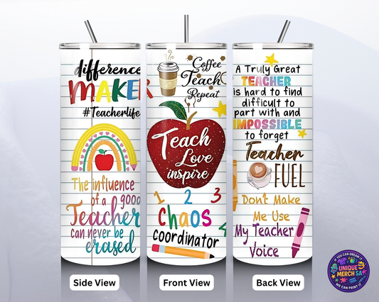Tumbler - Teacher - Teacher Motivational White