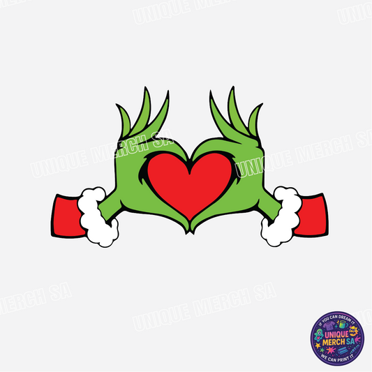 DTF Transfer - Grinchmas - Grinch Heart